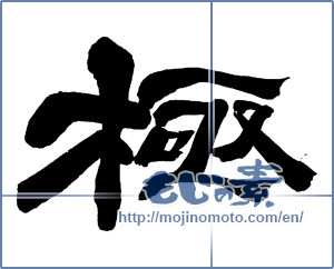Japanese calligraphy "極 (Very)" [13588]