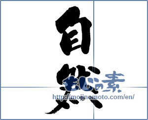 Japanese calligraphy "自然" [13593]