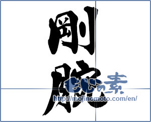 Japanese calligraphy "剛腕" [13681]