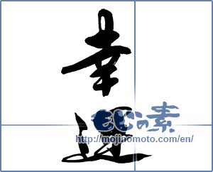 Japanese calligraphy "幸運 (good luck)" [13869]