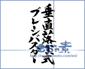Japanese calligraphy "垂直落下式ブレーンバスター" [14287]