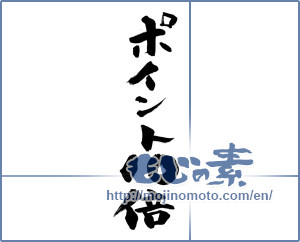Japanese calligraphy "ポイント10倍" [14420]
