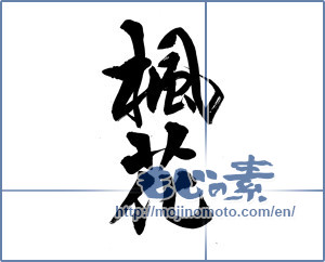 Japanese calligraphy "楓花" [15676]