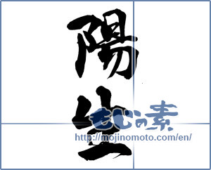 Japanese calligraphy "陽生" [15678]