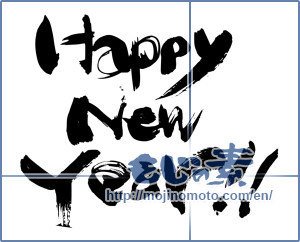 Japanese calligraphy "HAPPY NEW YEAR" [14751]