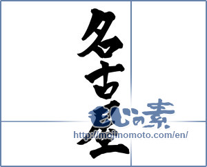 Japanese calligraphy "名古屋 (Nagoya [place name])" [5163]