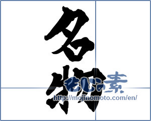 Japanese calligraphy "名物 (Specialty)" [5164]