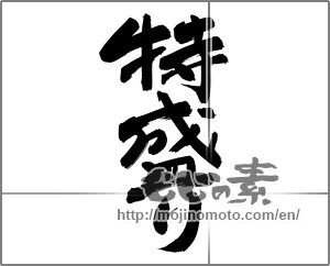 Japanese calligraphy "特盛り" [24758]