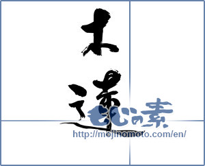 Japanese calligraphy "木蓮 (lily magnolia)" [9656]