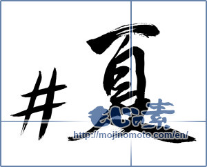 Japanese calligraphy "＃夏 (summer)" [9794]