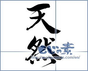 Japanese calligraphy "天然" [19511]