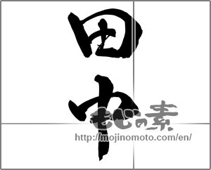 Japanese calligraphy "田中" [26397]