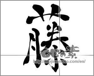 Japanese calligraphy "藤" [26594]