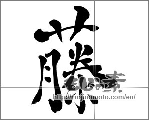 Japanese calligraphy "藤" [26595]
