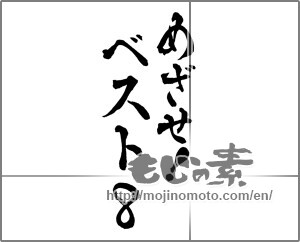 Japanese calligraphy "めざせ!ベスト8" [29015]
