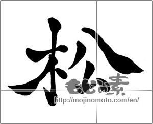 Japanese calligraphy "松 (Pine)" [30415]