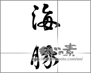 Japanese calligraphy "海豚" [31785]