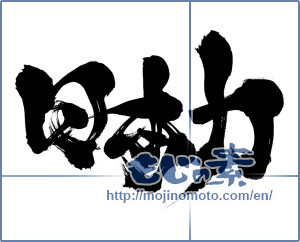 Japanese calligraphy "日本力 (Japan force)" [8295]