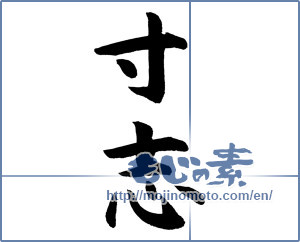 Japanese calligraphy "寸志 (small present)" [12128]