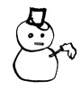 ゆきだるま (Snowman) [ID:2514]