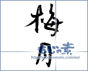 Japanese calligraphy "梅月" [2618]