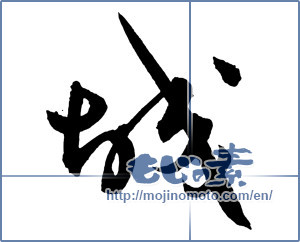 Japanese calligraphy "城 (Castle)" [2654]