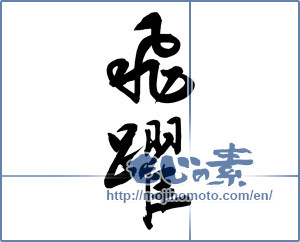 Japanese calligraphy "飛躍 (Jump)" [2804]