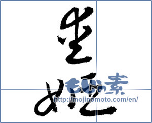 Japanese calligraphy "愛姫" [3487]