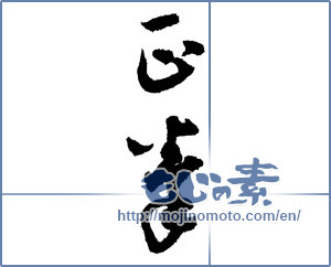 Japanese calligraphy "正拳 (Positive fist)" [3978]