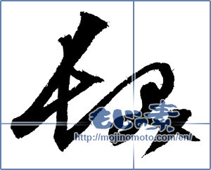 Japanese calligraphy "髪 (Hair)" [4071]