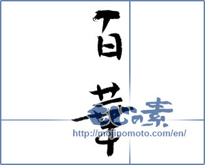 Japanese calligraphy "百華 (Momoka [person's name])" [4074]