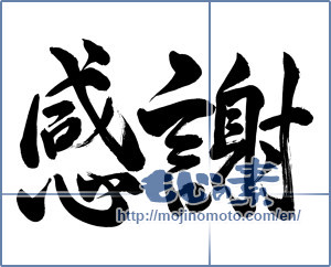 Japanese calligraphy "感謝 (thank)" [13521]