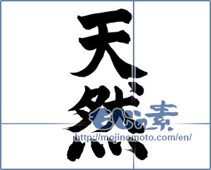 Japanese calligraphy "天然" [13552]