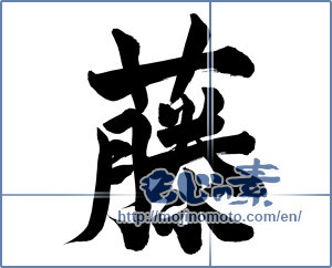 Japanese calligraphy "藤" [13601]