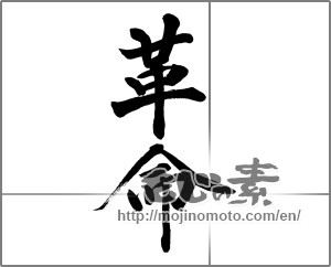 Japanese calligraphy "革命" [32669]