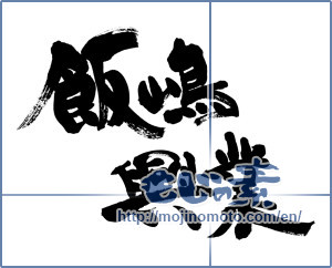 Japanese calligraphy "飯嶋興業" [9336]