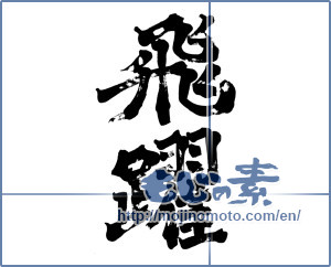 Japanese calligraphy "飛躍 (Jump)" [2666]