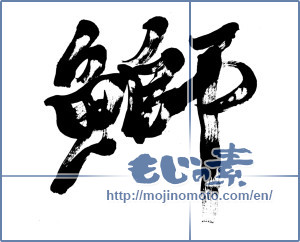 Japanese calligraphy "鰤 (Yellowtail)" [2995]
