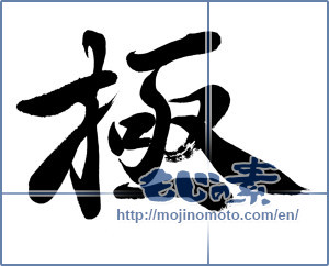 Japanese calligraphy "極 (Very)" [9322]