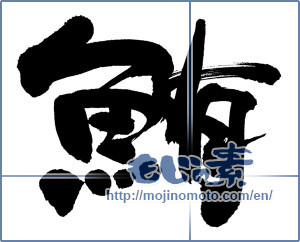 Japanese calligraphy "鮪 (Tuna)" [12816]