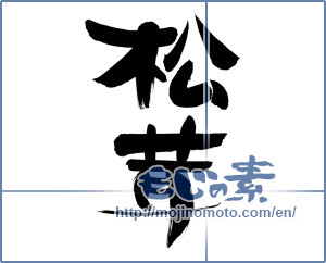 Japanese calligraphy "松茸 (matsutake mushroom)" [12373]