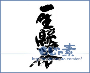 Japanese calligraphy "一生懸命 (very hard)" [892]