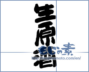 Japanese calligraphy "生原酒 (Raw sake)" [11825]