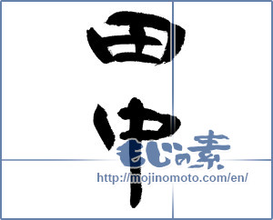Japanese calligraphy "田中" [12897]