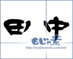 Japanese calligraphy "田中" [12898]