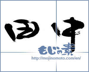 Japanese calligraphy "田中" [12899]