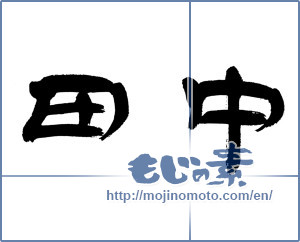 Japanese calligraphy "田中" [12901]
