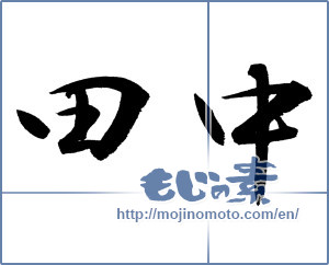 Japanese calligraphy "田中" [12924]