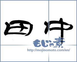 Japanese calligraphy "田中" [12925]