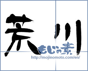 Japanese calligraphy "荒川" [12965]